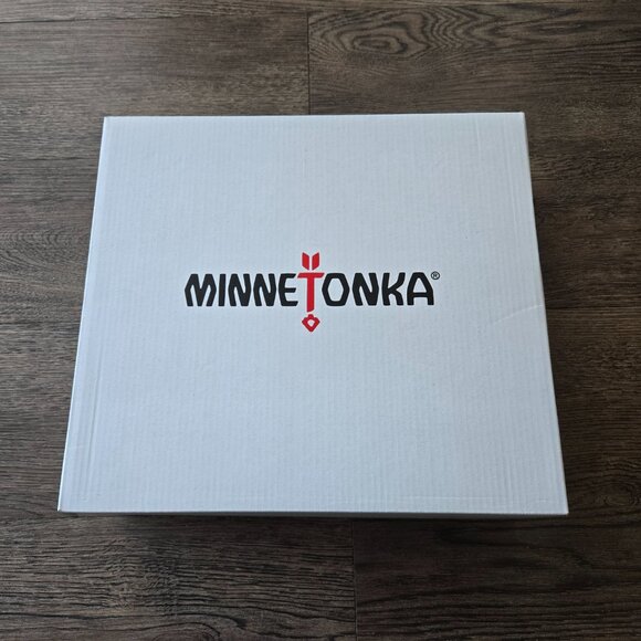 NEW Minnetonka Dusty Brown Double Fringe Side Zip Booties Boots Size 8 - Picture 12 of 13